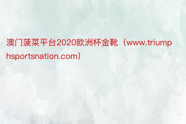 澳门菠菜平台2020欧洲杯金靴（www.triumphsportsnation.com）