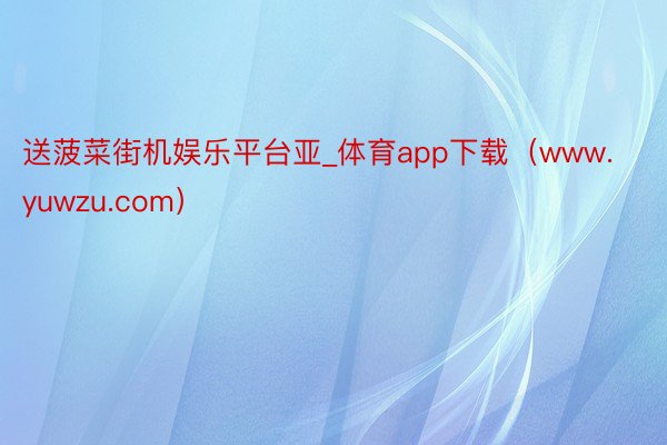 送菠菜街机娱乐平台亚_体育app下载（www.yuwzu.com）